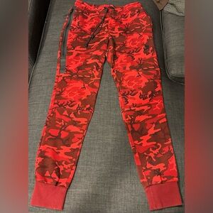 Nike Tech Fleece Red Camo Pants Size S